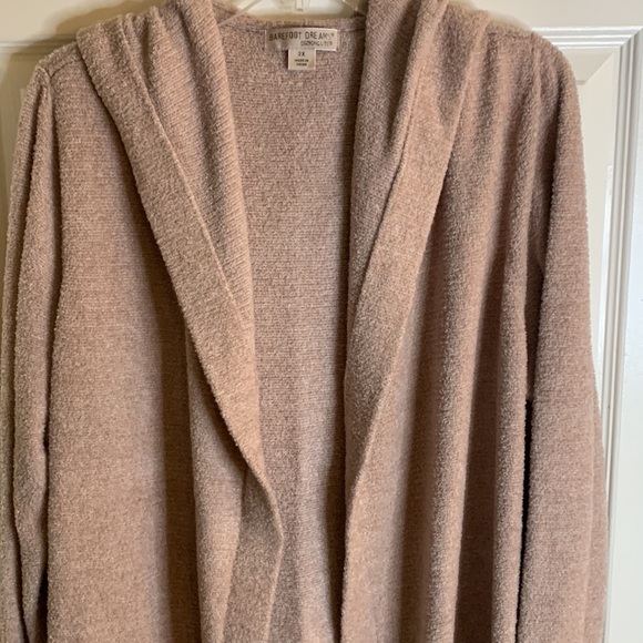 Barefoot Dreams size 2X CozyChic Lite Hooded Cardigan - Picture 3 of 9